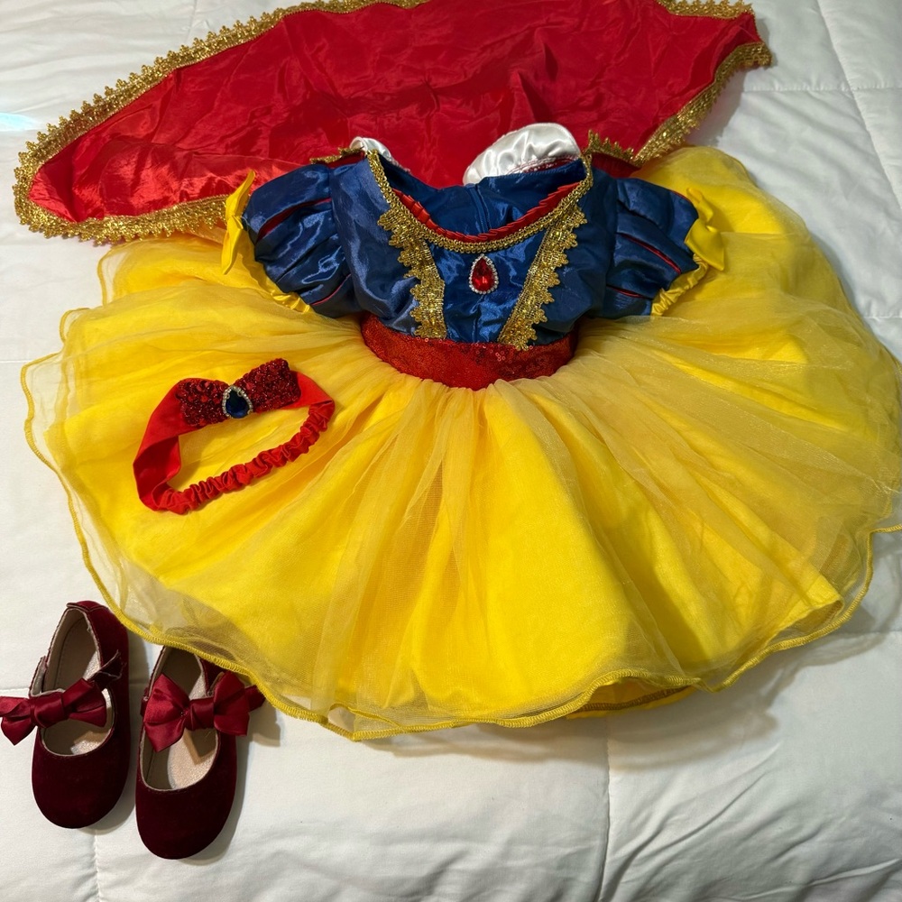 Kids Princess Snow White Costume - Blue, Yellow, Red
